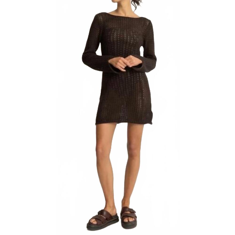 NEW RHYTHM. seashell dress in chocolate